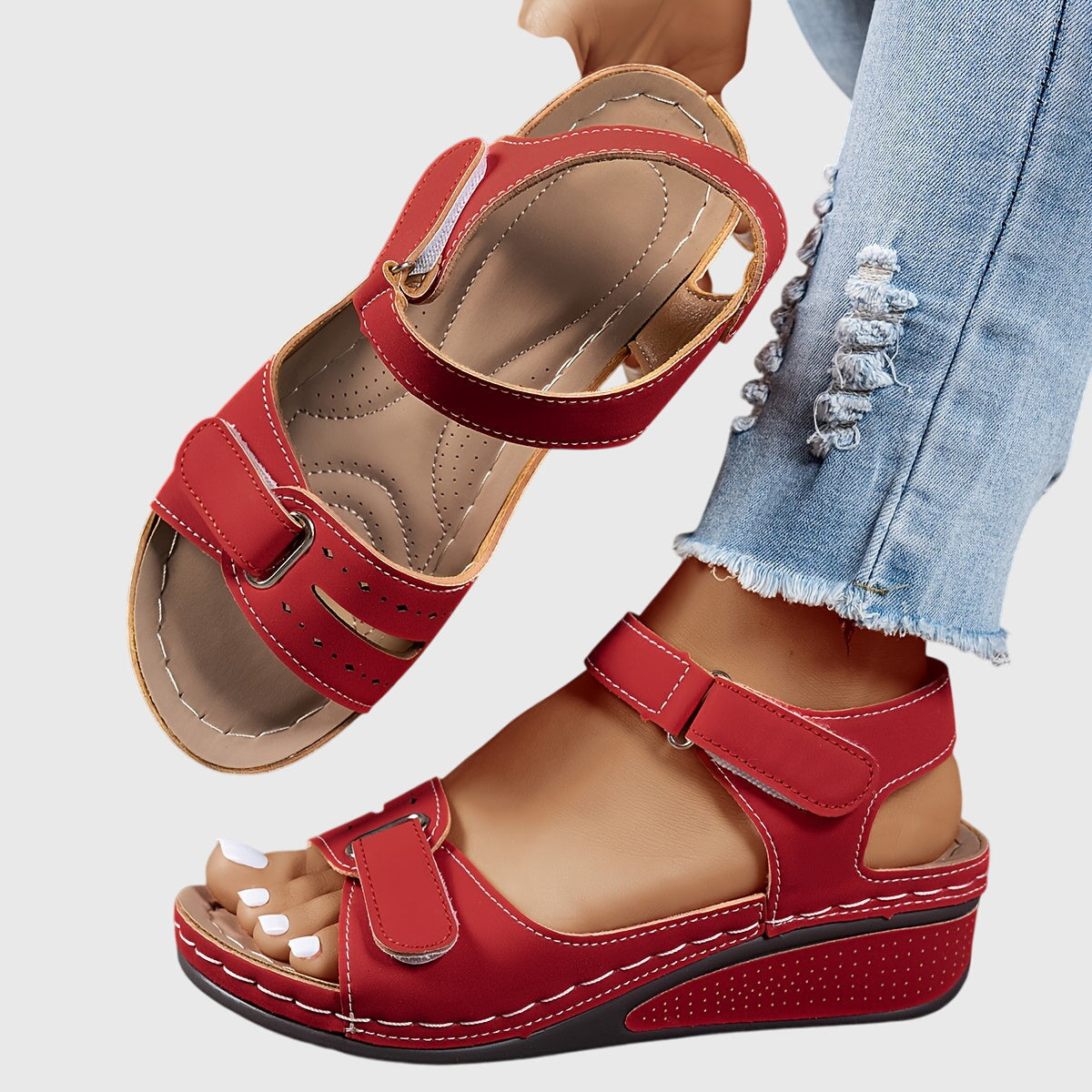 HANA | WIDE-FIT CUSHIONED SANDALS