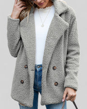 Vianey | Textured Double-Breasted Jacket