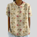 FLORAL COLLARED TOP