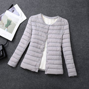 Rosamund | Lightweight Round-Neck Padded Jacket in Beige