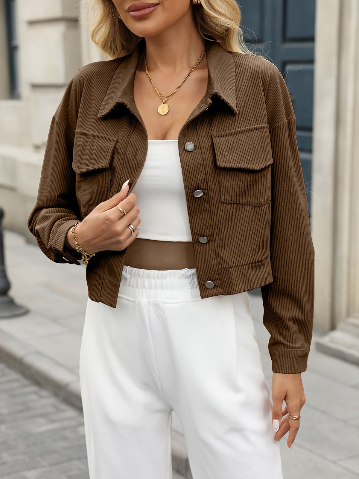 Odalys | Cropped Button Jacket