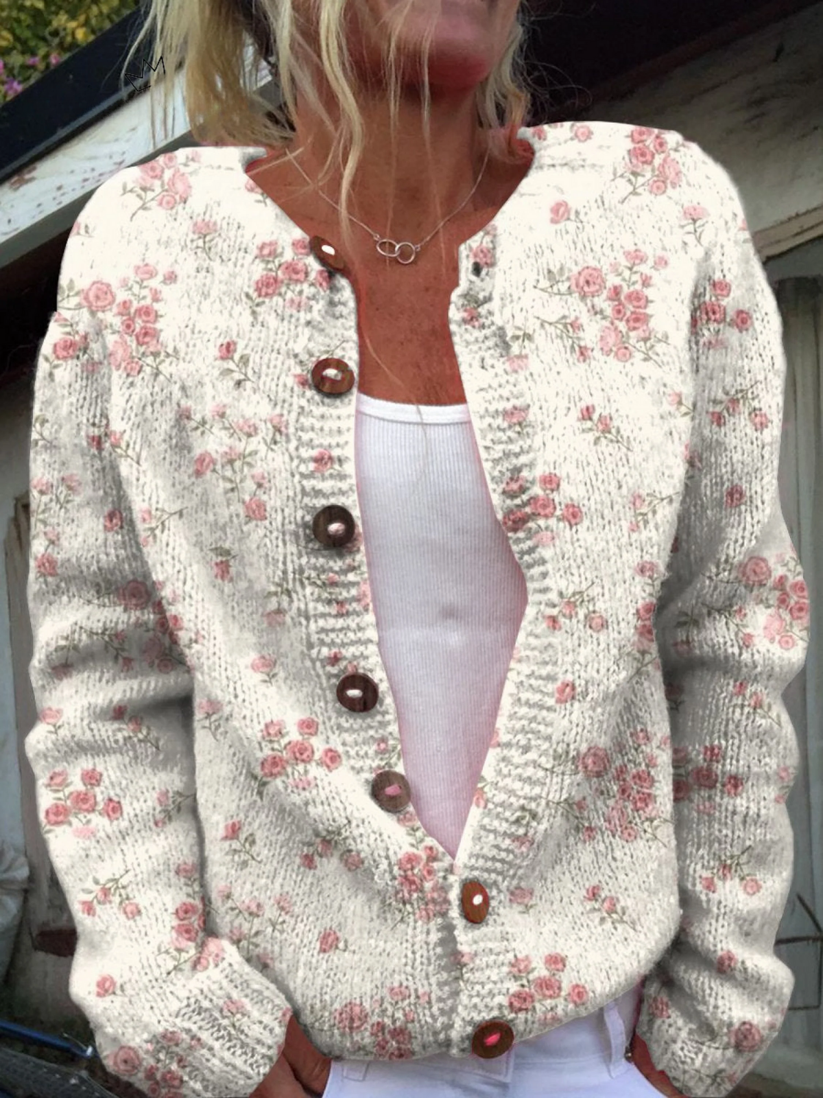 LUCIA | VINTAGE FLORAL KNIT CARDIGAN