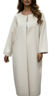 Dinah | Long Collarless Coat