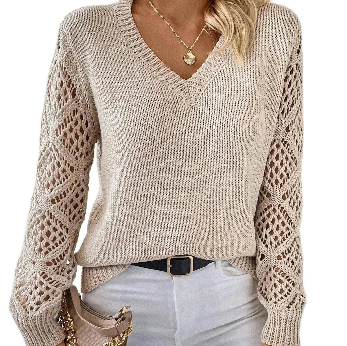 Tirzah | Open-Knit Sleeve Jumper