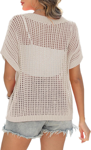 Marquitta | Wide-Neck Open-Knit Jumper