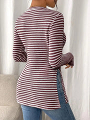 Assunta | Striped Side-Split Top