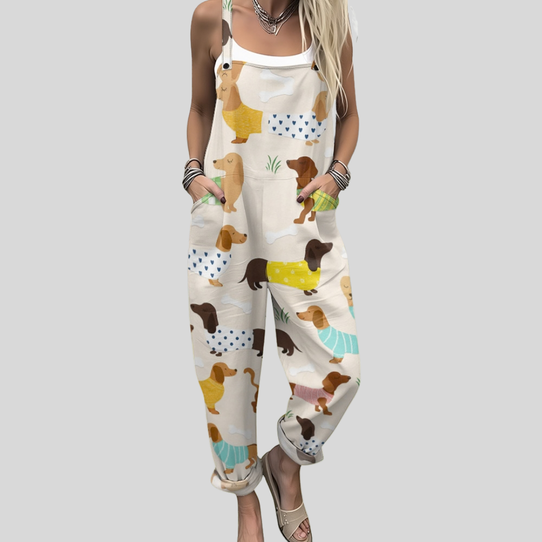 FLOWING ADJUSTABLE-STRAP CROPPED DUNGAREES