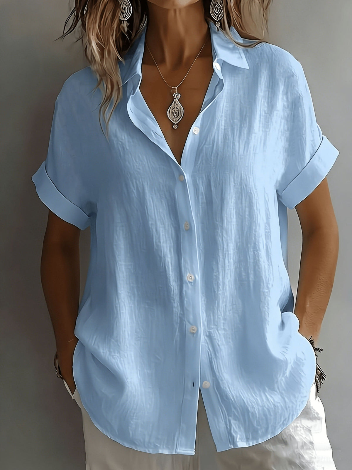 Tyeshia | Collared Short-Sleeve Shirt
