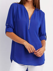 Everlena | Zip-Neck Blouse