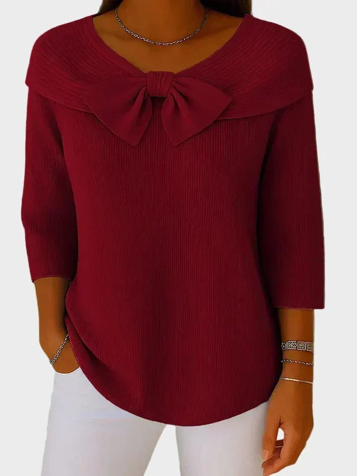 Aline | Soft And Elegant Jumper With Bow