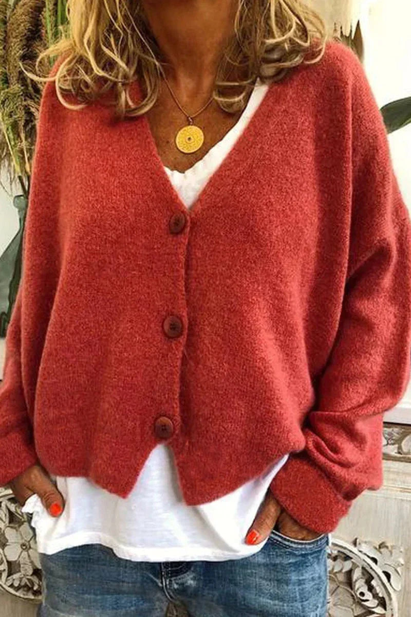 Erline | V-Neck Button Cardigan