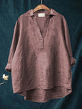 ANDREA | PRINTED LONG-SLEEVE BLOUSE