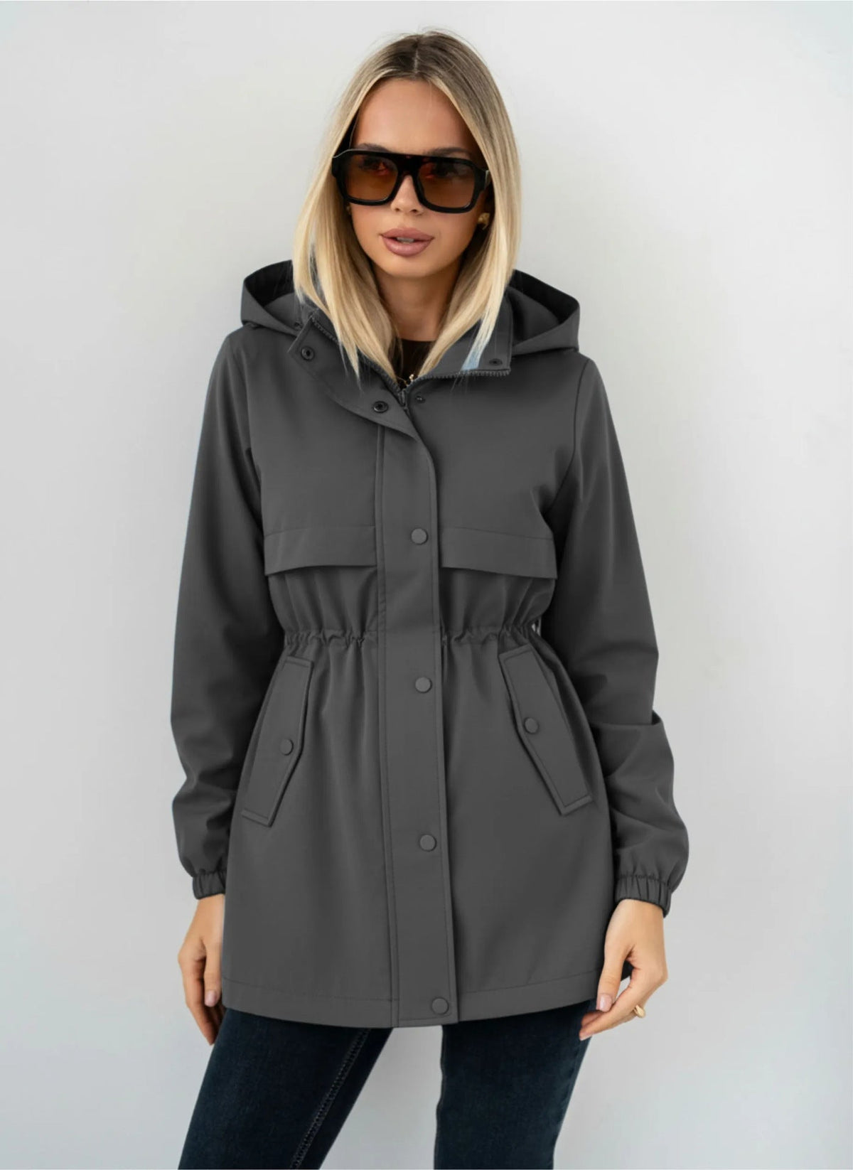 Dovie | Drawstring Hooded Parka