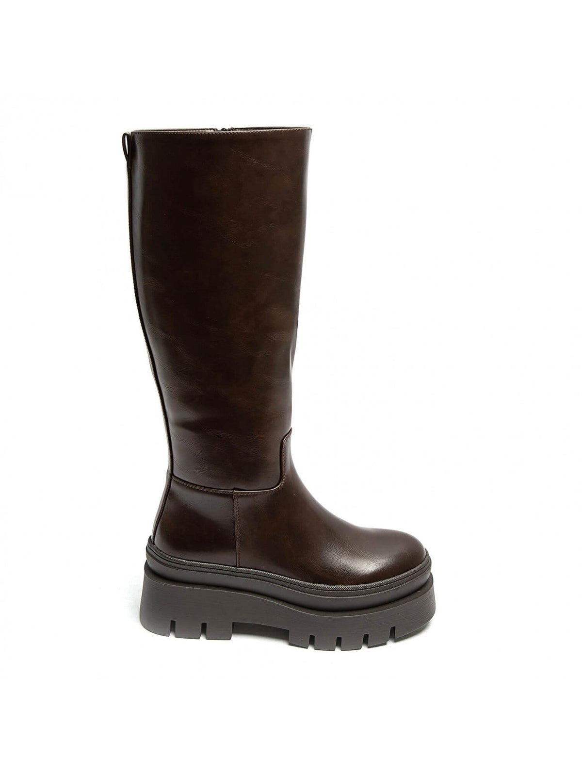 Cunegunda high chunky-sole boots in brown