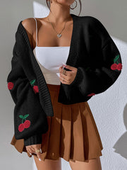 Tehya | Cherry-Sleeve Open Cardigan