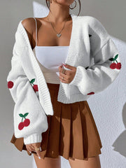 Tehya | Cherry-Sleeve Open Cardigan