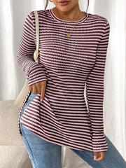 Assunta | Striped Side-Split Top