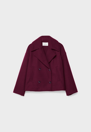 Maialen | Cropped Double-Breasted Tailored Jacket in Beige