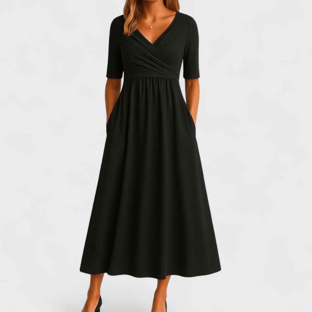 IDA | POCKET-DETAIL MIDI DRESS