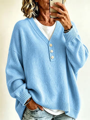 Mahalia | Button-Neck Jumper
