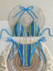 Rasheda | Striped Triangle Bikini