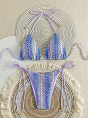Rasheda | Striped Triangle Bikini