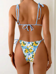 Nykia | Lemon-Print Triangle Bikini