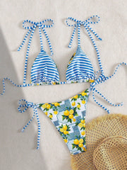Nykia | Lemon-Print Triangle Bikini