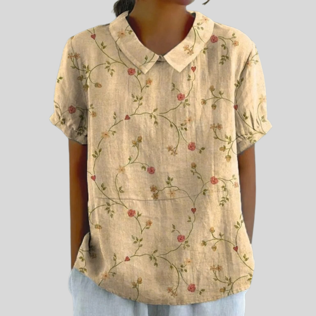 BLOEMIGE | FLORAL COLLARED TOP