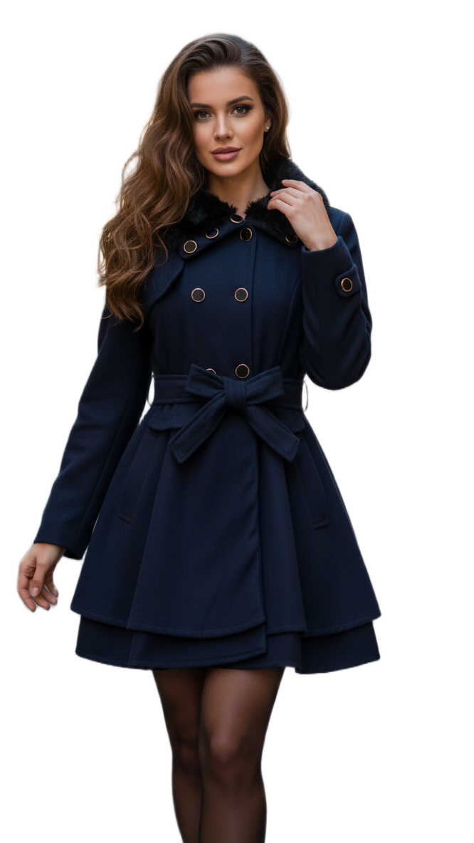 Marybeth | Flared Belted Coat