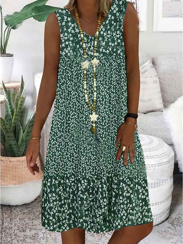 AYLA | SLEEVELESS V-NECK DRESS