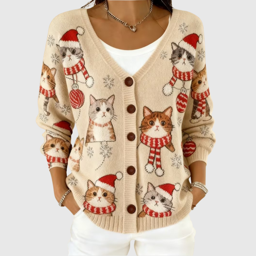 KNITTED BUTTON-FRONT SUMMER CARDIGAN