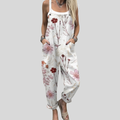FLOWING ADJUSTABLE-STRAP CROPPED DUNGAREES