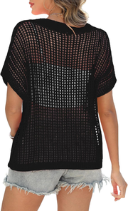 Marquitta | Wide-Neck Open-Knit Jumper
