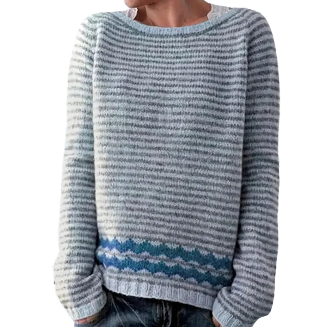 Lurline | Textured-Stripe Jumper