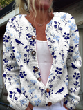 FRANCA | FLORAL & BIRD KNIT CARDIGAN