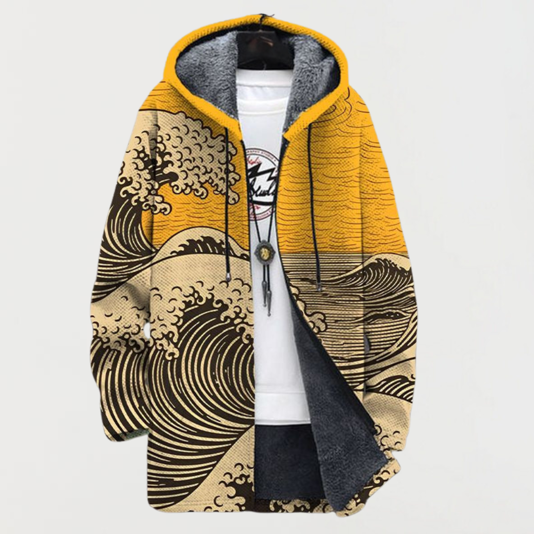 Keira | Wave-Print Coat