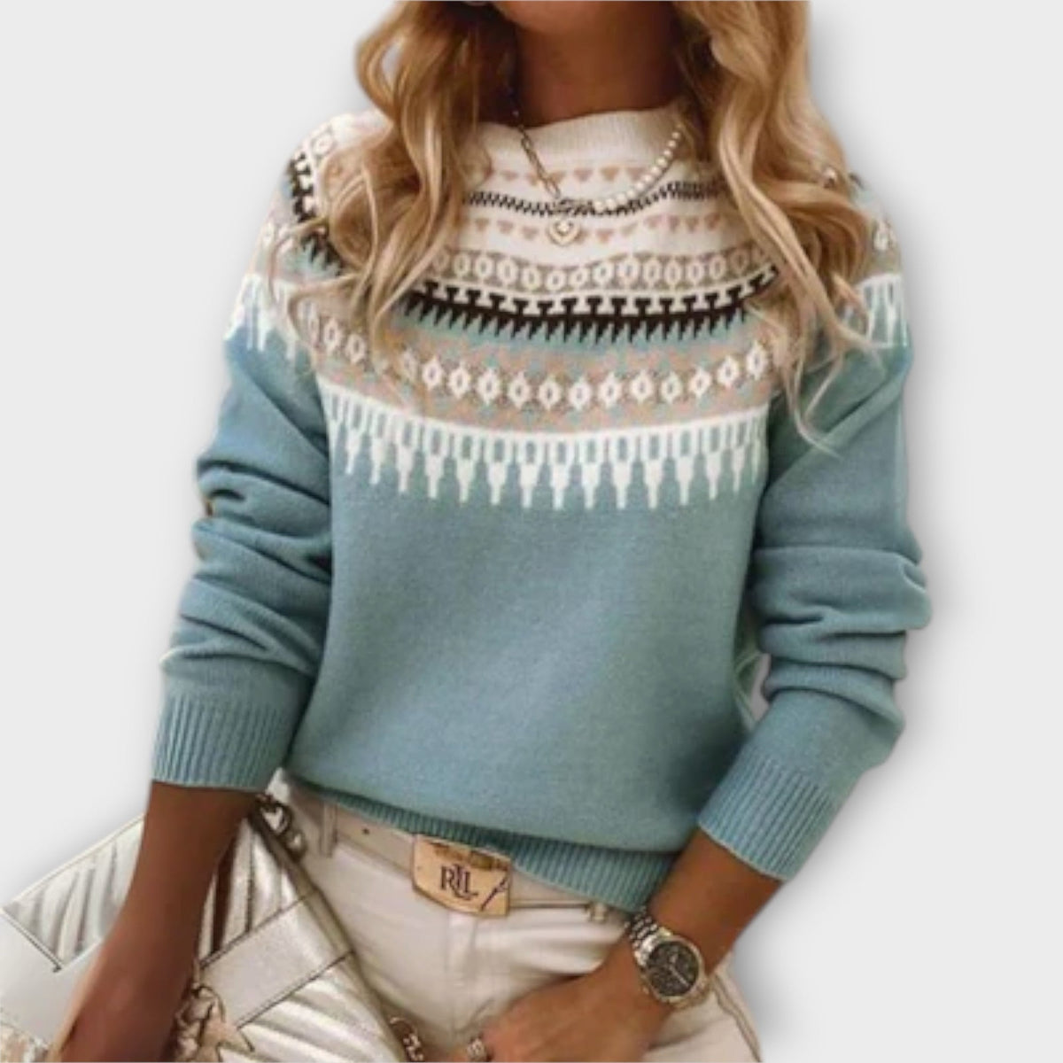 LENA | PRINTED LONG-SLEEVE GILET