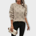 AVA | POLKA-DOT LONG-SLEEVE DRESS