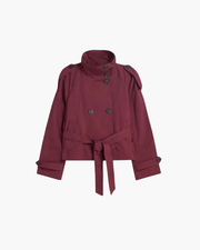 Hortencia | Double-Breasted Cape-Detail Jacket