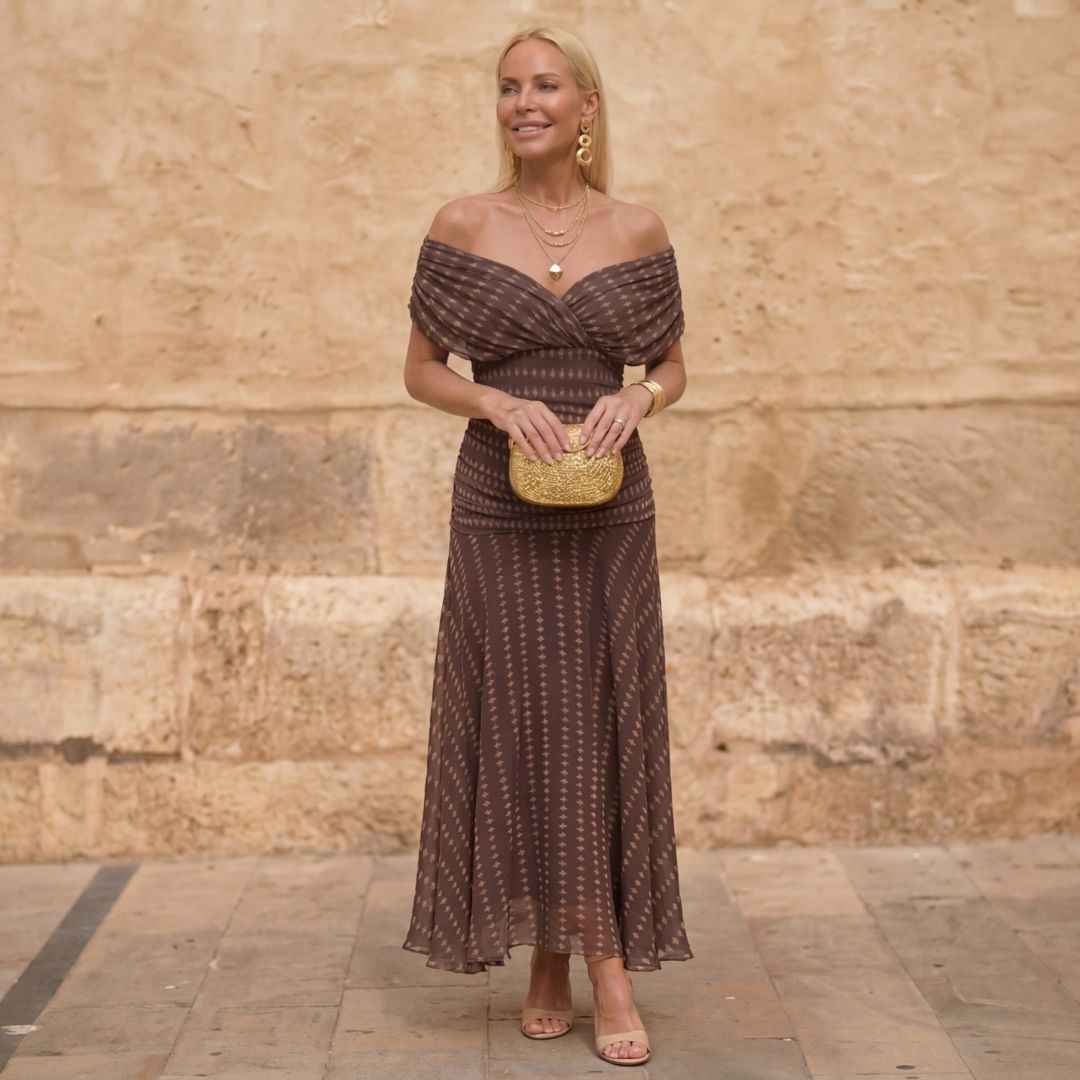 SIENNA | BROWN FLOWING DRESS