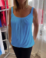 Deangela | Gathered Scoop-Neck Top