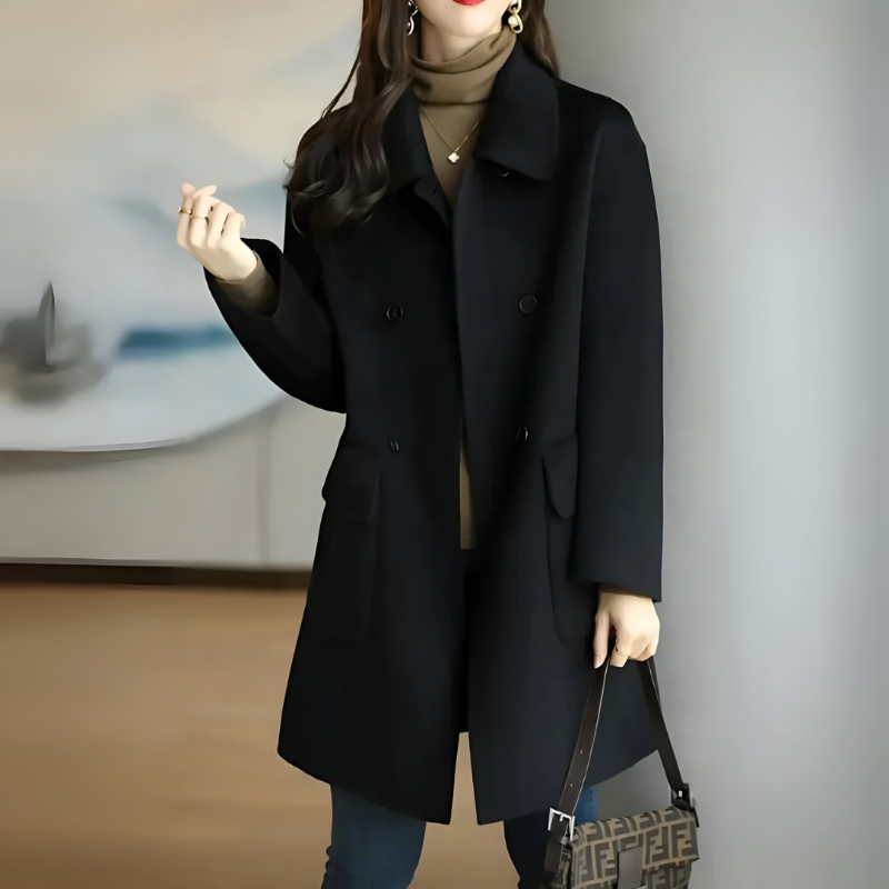 Nyah | Double-Breasted Short Coat