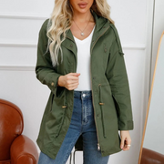 Muireann | Lightweight Hooded Windbreaker Jacket in Green