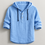 Sebrina | Button-Neck Textured Hoodie