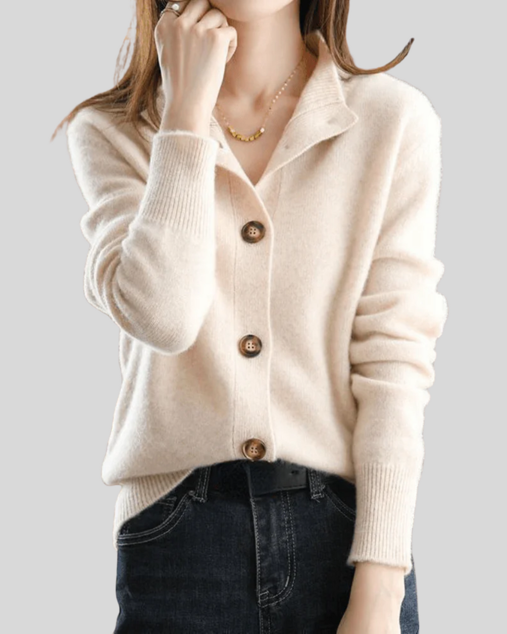 CLAIRE | COLLARED VINTAGE CARDIGAN