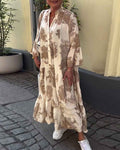 OPHELIA | PRINTED V-NECK DRESS