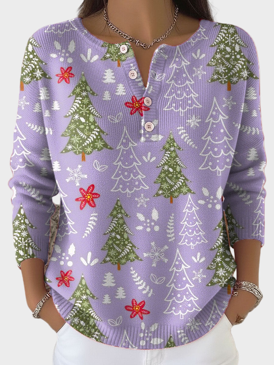Iris | Christmas Jumper With Buttons