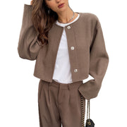Jacklyn | Round-Neck Button Jacket