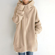 Zoila | Longline Zip-Neck Hoodie